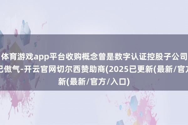 体育游戏app平台　　收购概念曾是数字认证控股子公司　　公开而已傲气-开云官网切尔西赞助商(2025已更新(最新/官方/入口)