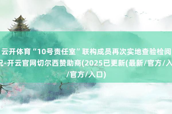 云开体育“10号责任室”联构成员再次实地查验检阅情况-开云官网切尔西赞助商(2025已更新(最新/官方/入口)