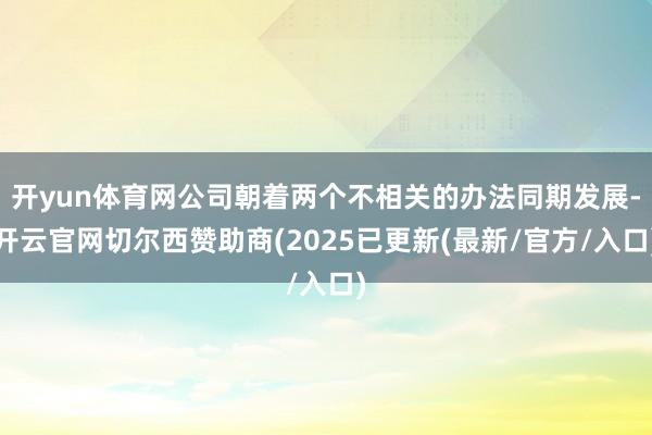 开yun体育网公司朝着两个不相关的办法同期发展-开云官网切尔西赞助商(2025已更新(最新/官方/入口)