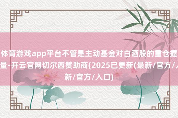 体育游戏app平台不管是主动基金对白酒股的重仓握罕有量-开云官网切尔西赞助商(2025已更新(最新/官方/入口)