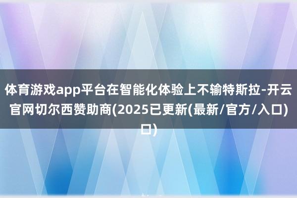 体育游戏app平台在智能化体验上不输特斯拉-开云官网切尔西赞助商(2025已更新(最新/官方/入口)