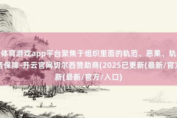 体育游戏app平台聚焦于组织里面的轨范、恶果、轨制和服务保障-开云官网切尔西赞助商(2025已更新(最新/官方/入口)